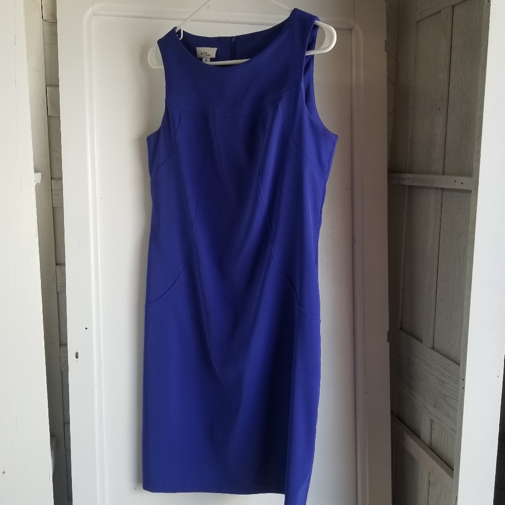 Deep Blue Sleeveless Sheath Dress W 10